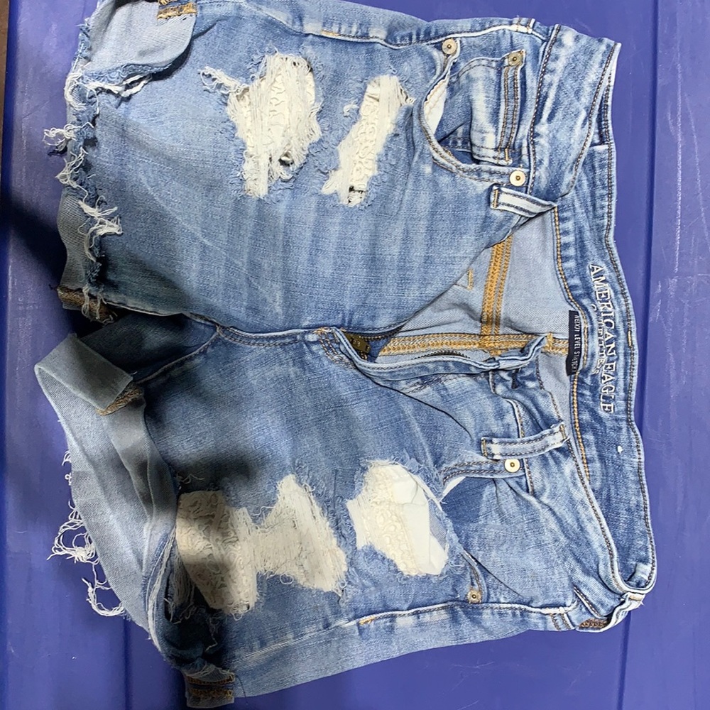 American Eagle distressed jean shorts